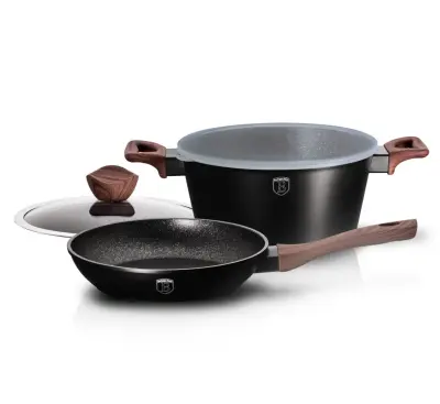 SET LONČEV 3-delni 24cm BERLINGER HAUS EBONY ROSEWOOD LINE BH-6782