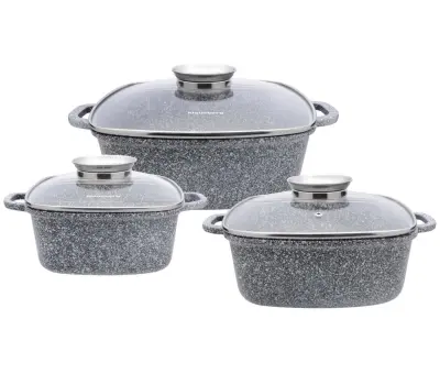 SET 3 LONČKOV ZA DEŽEVANJE 2.5, 4.4, 6.5L KLAUSBERG KB-7534