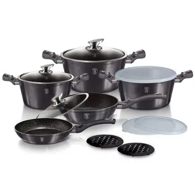 SET LONČKOV ZA PREMAZOVANJE GRANITOVA 13 EL. BERLINGER HAUS Carbon Pro BH-6886