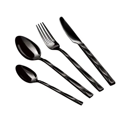 24-DELNI SET JEDILNEGA PRIBORA. SIJAJ BERLINGER HAUS BLACK ROYAL BH-2622