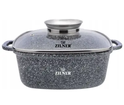 LONEC ZA DEŽEVANJE KVADRATNI LONEC 5,5L 26cm ZILNER SIVA ZL-7059