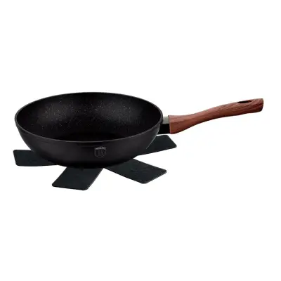 WOK Z GRANITNO OBLOGO 28cm 3,2L BERLINGER HAUS EBONY ROSEWOOD BH-1719