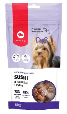 MACED Sushi z raco in ribo - poslastica za pse - 60 g