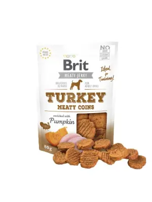 Brit Jerky Turkey Meaty Coins - Puran - poslastica za pse - 80 g
