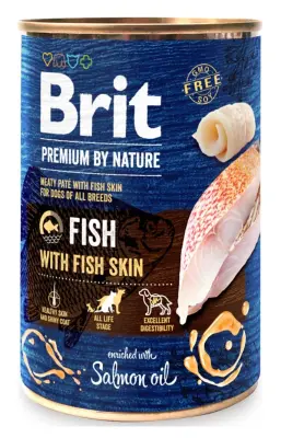 BRIT Premium By Nature Ribe s kožo 400 g