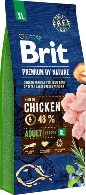 BRIT Premium by Nature Adult XL - suha hrana za odrasle pse velikih pasem - 15 kg