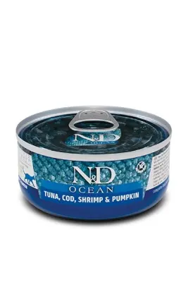 FARMINA N&D Cat Ocean Tuna, Cod, Shrimp&Pumpkin Adult - mokra mačja hrana - 70 g