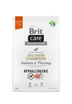 BRIT Care Hypoallergenic Dog Show Champion Salmon & Herring - suha hrana za pse - 3 kg
