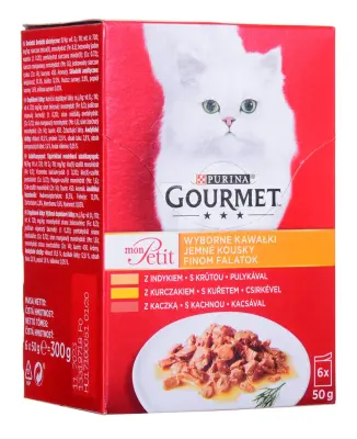 GOURMET Mon Petit Mix Poultry - mokra mačja hrana - 6x50 g