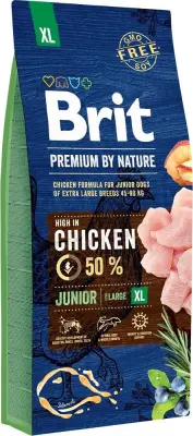 BRIT PREMIUM BY NATURE Junior XL - suha hrana za mladiče velikih pasem - 15 kg