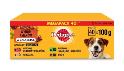 PEDIGREE PEDIGREE Vital Protection Adult Mix of Flavours v želeju - mokra hrana za odrasle pse - 40 x 100 g