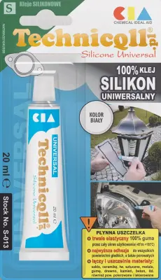 UNIVERZALNO SILIKONSKO LEPILO, BELO 20ML