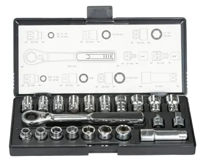 MAKITA SET NASADNIKOV + KLJUČ VIŠKI Z ADAPTERJEM 1/4" 3/8" 21 kosov