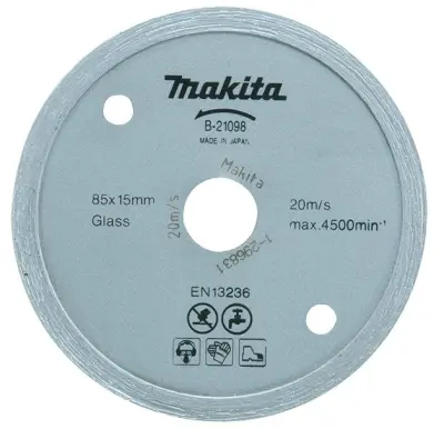 MAKITA DIAMANTNI DISK 85x15mm POLNE (MOKRE) PLOŠČICE, STEKLO