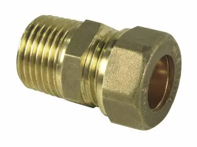 MEDENINASTI PRIKLJUČEK 1/2'*15MM SPONKA