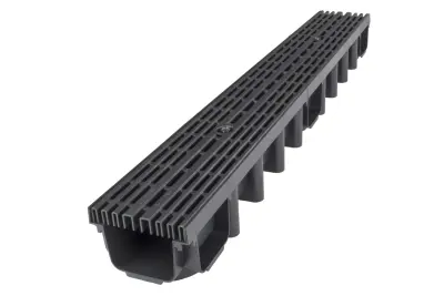 SISTEM 1000*98 KANALETA Z MREŽO PP LINE A15 ČRNA