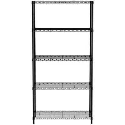 Skladiščna polica s 5 policami, črna, 91x45x183 cm - Hendi 812990
