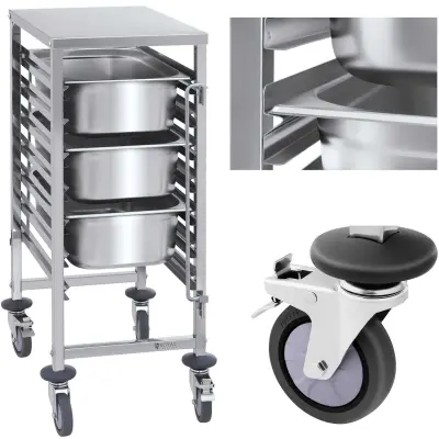Gostinski transportni voziček za 7x posode GN1/1, nosilnost do 50kg
