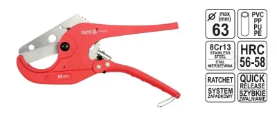 Yato PVC cevi Rezalnik do 63 mm 22312