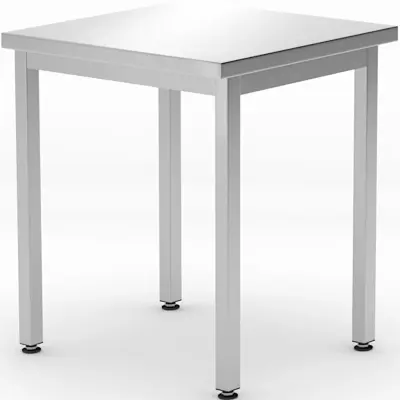 Centralna jeklena kuhinjska delovna miza Budget Line 600 x 600 x 850 mm - Hendi 817056