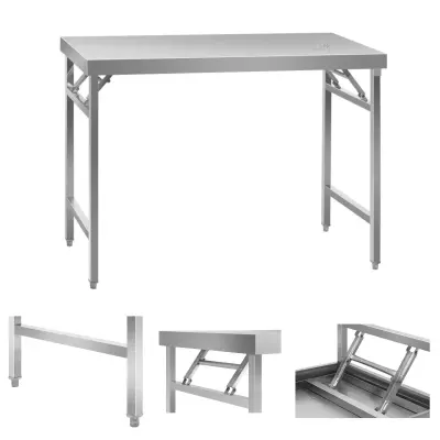 Zložljiva delovna miza iz nerjavečega jekla 120 x 60 cm do 120 kg Royal Catering RCAT-120K