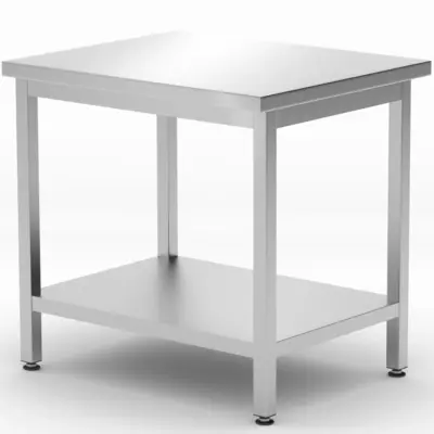 Centralna delovna miza s polico Budget Line 800 x 600 x 850 mm - Hendi 817100