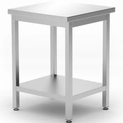 Centralna delovna miza s polico Budget Line 600 x 600 x 850 mm - Hendi 817094