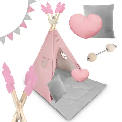 Tipi šotor za otroke NK -406 Nukido - Pink