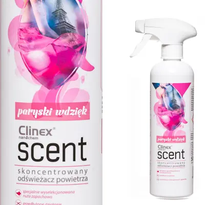 Koncentrirani osvežilec zraka razpršen na površine CLINEX Scent - Paryski W charm 500ML