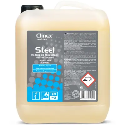 CLINEX Gastro Steel 5L tekočina za čiščenje pohištva in aparatov iz nerjavečega jekla