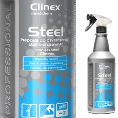 CLINEX Gastro Steel 1L tekočina za čiščenje pohištva in aparatov iz nerjavečega jekla