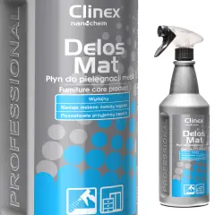 Tekočina za nego lesenega pohištva odstranjuje prah in umazanijo CLINEX Delos Mat 1L