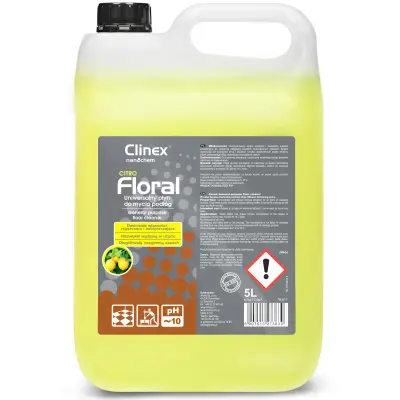 Tekočina za čiščenje tal brez lis, sijaj, vonj CLINEX Floral - Citro 5L