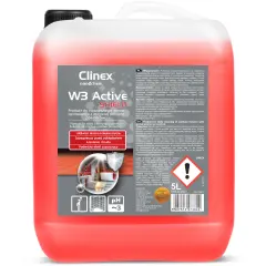 Čistilo za kopalnico in stranišče odstranjuje rjo, vodni kamen, ostanke mila, CLINEX W3 Active SHIELD 5L