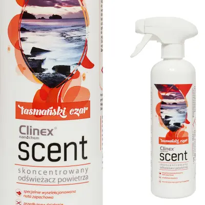 Koncentrirani osvežilec zraka razpršen po površinah CLINEX Scent - Tasmański Czar 500ML