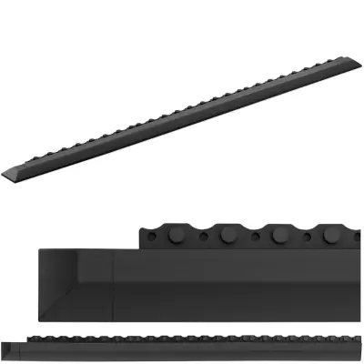 Konec za gumijasto podlogo 10050276 črna 95 x 6 x 1 cm