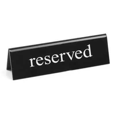 Obojestranska informacijska tabla RESERVED, material pleksi steklo EN - Hendi 663462