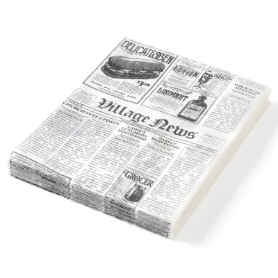 Pergamentni papir za tople prigrizke, časopisni tisk, 250x350mm, 500 kom. Hendi 678107