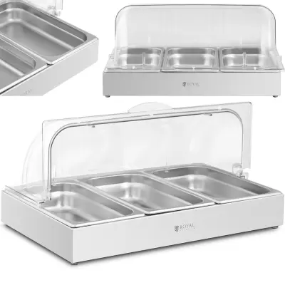 Samopostrežni zajtrk s pokrovom 3x GN 1/3 3x 2,6 l