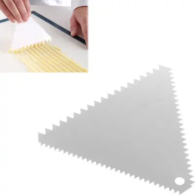 Trikotno strgalo za slaščice, NAZOBČANO, nerjaveče jeklo 110x110mm - HENDI 554227