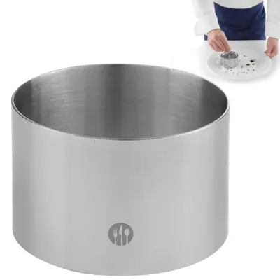 Kuharski obroč za slaščice iz nerjavečega jekla, premer. 90 mm višina 45 mm - Hendi 512302