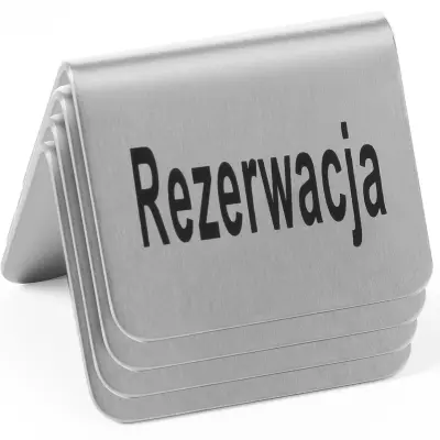 REZERVACIJA informacijska tablica, kromirano jeklo, set 4 kos. -Hendi 663714