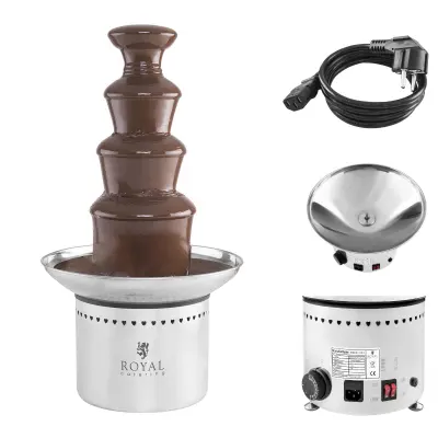 FONDUE čokoladna fontana, jeklo, 4 nadstropja, 230 W