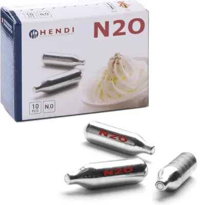 Kartuše za sifon za stepeno smetano, plin N2O, 10 kom - Hendi 588208
