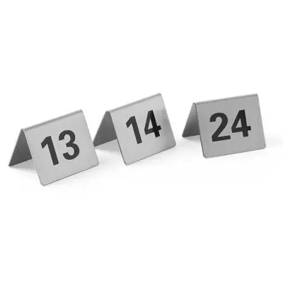 Informacijska tablica ŠTEVILKA TABELA 13-24 nerjaveče jeklo, set 12 kos. - Hendi 663851