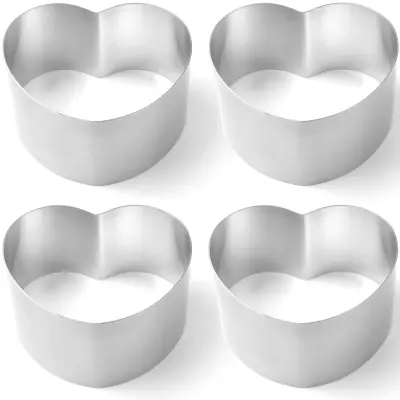 Slaščičarski obod za tortno testo SRČEK - SET 4 kom. - HENDI 512456