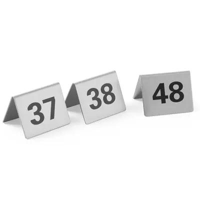 Informacijska tablica ŠTEVILKA TABELA 37-48 nerjaveče jeklo, set 12 kos. - Hendi 663875