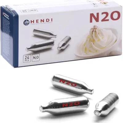 Kartuše za sifon za stepeno smetano, plin N2O, 24 kos - Hendi 588215