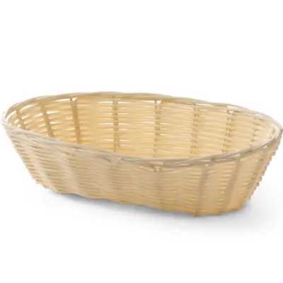 Košara za kruh iz poli ratana, ovalna, 225x130x55 mm - Hendi 426500