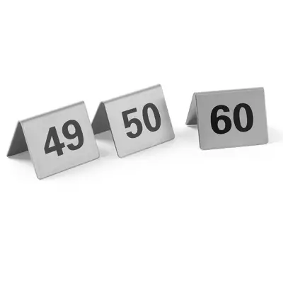 Informacijska tablica ŠTEVILKA TABELA 49-60 nerjaveče jeklo, set 12 kos. - Hendi 663882
